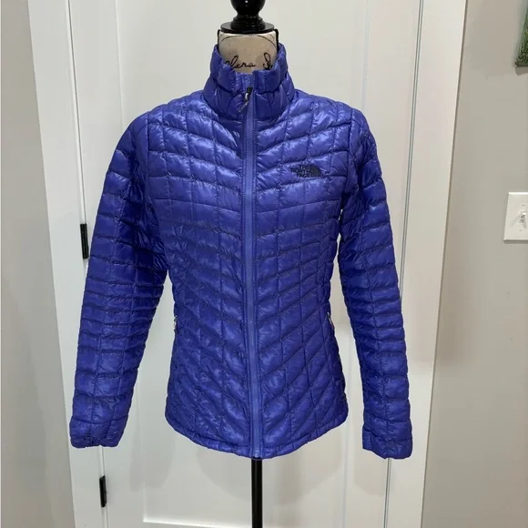 The North Face Women's Thermoball Purple Quilted Puffer Jacket - Picture 1 of 7